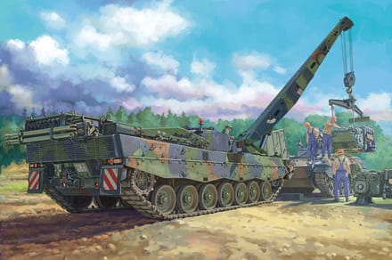 HobbyBoss Modelbouwpakket Militaire voertuigen - 84565 Bergepanzer BPz3 Buffalo ARV Plastic - 1:35 - Modelbouw