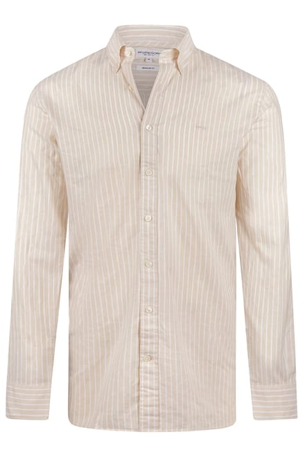 McGregor Cotton/linnen Stripe Shirts Kit Größe: L | Casual hemden Outlet | Herren