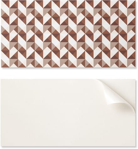 Set vinyl wandtegels met geometrisch driehoekspatroon 6x60x30 cm