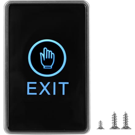 Interrupteur de déverrouillage de porte, panneau de capteur tactile pour systèmes de contrôle d'accès 12 V black