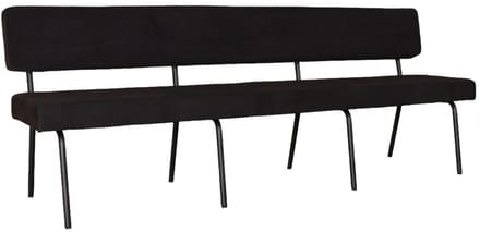 Eetkamerbank 220cm Wendy zwart stof eetbank