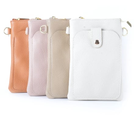 Giuliano lederen telefoontasje - Bruin - Made in Italy