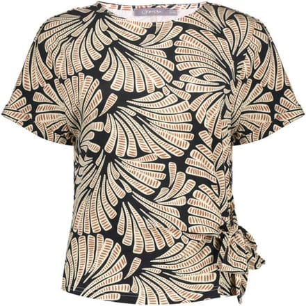 Geisha T-shirt Top 62331 20 Black/brown Dames Maat - L
