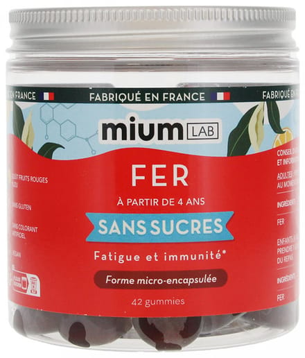 Mium Lab Suikervrij Ijzer 42 Gummies