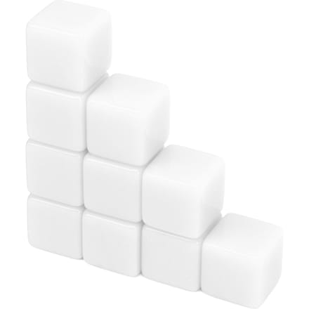 Ensemble de 30 dés 16 mm Dés vierges à six faces Cubes à écrire Jeu pour l'enseignement des mathématiques Éducation Blanc blanc