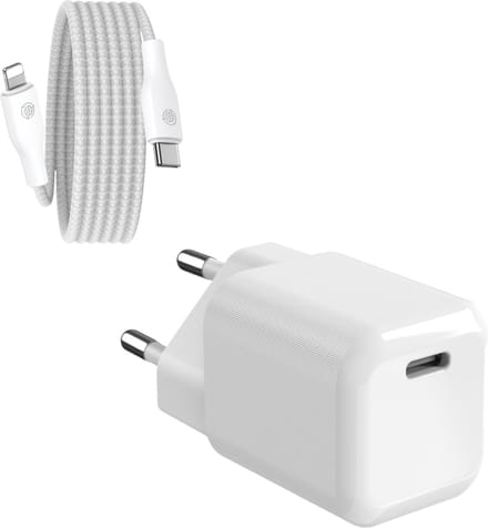 Usb C Fast Charger geschikt voor iPhone 11 / iPhone 12 / iPhone 13 / iPhone 14 - Oplader usb C - Usb C Power Adapter 30w - Snellader - 1 meter
