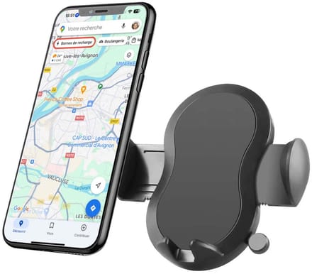 Bigben Connected, Auto Smartphone Houder Verstelbaar op Ventilatie 100% Gerecycled, Zwart