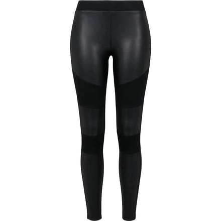 Urban Classics Fake Leather Tech Dames Legging - zwart - S