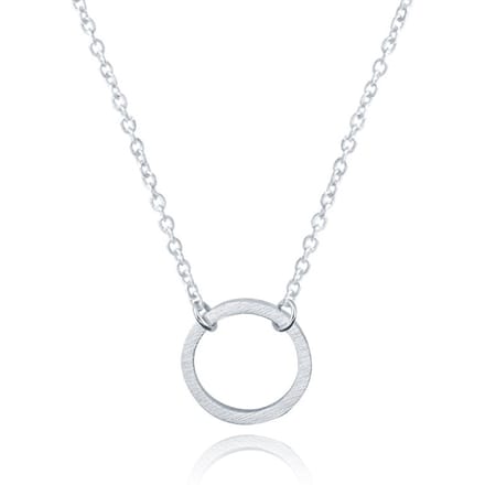 Hippe dames ketting Circle Zilverkleurig