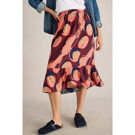 White Stuff Ava Reversible Skirt Plum Multi Taglia: 8 | Minigonne Outlet | Donna | Magenta
