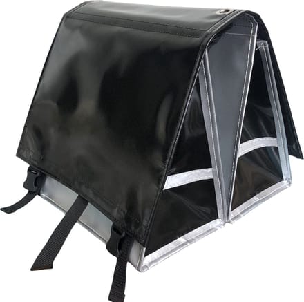 Du Baj large LUXE - Dubbele Fietstas - 45 l - Black Silver Black