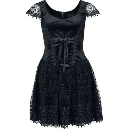 Sinister Gothic - Gothic Mini-jurk - Gothic mini-jurk - S tot L - voor Vrouwen - zwart