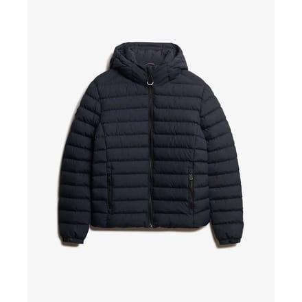 Superdry Fuji Gewatteerde Jas Met Capuchon Blauw Grootte: S