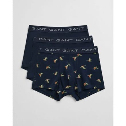 Gant Ondermode Flying Duck Trunk 3Pack Marine / male