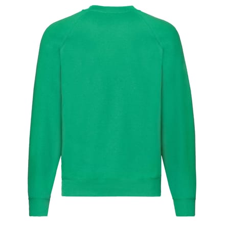 Fruit of the Loom Heren Klassiek Raglan Sweatshirt (Kelly Groen)