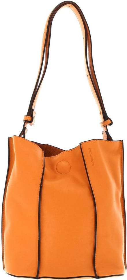 FREDsBRUDER Leren Schoudertas FB Midi Bucket Melon Oranje