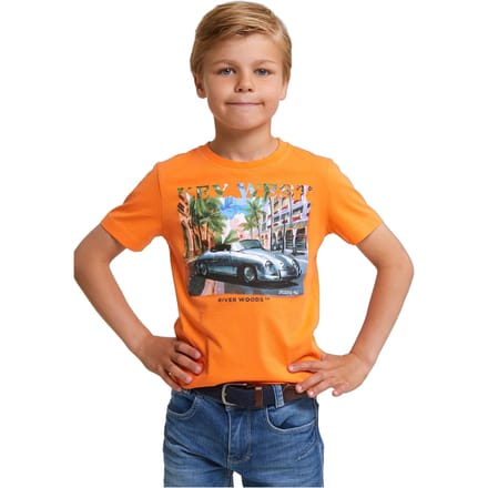 River Woods Normal Fit Basic T-shirt Short Sleeves Electric Orange Größe: 14 | T-Shirts Outlet | kids | Orange