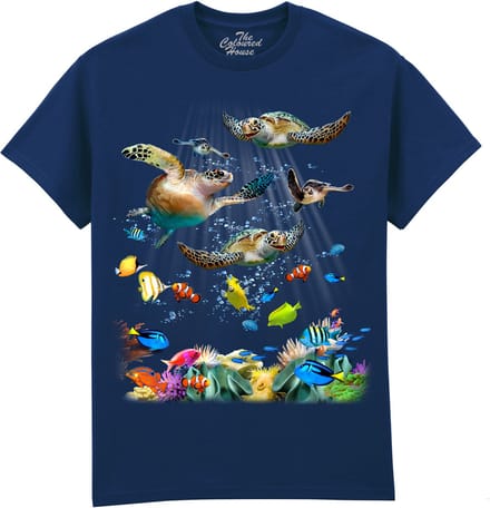 Schildpad Turtle Reef The Coloured House T-shirt M
