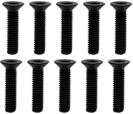 10x Verzonken Torx Schroeven M3 x 6 mm Titanium ISO14581 Platte Kop