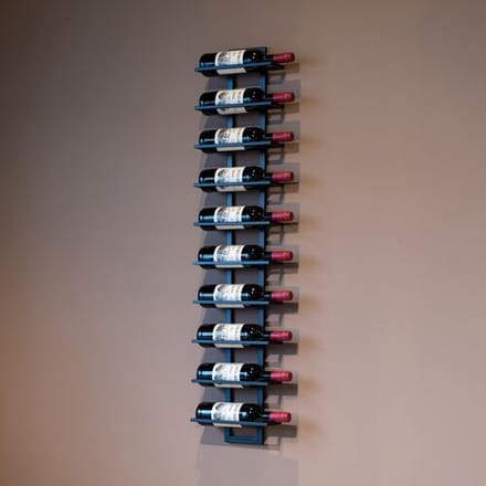 LUMZ Stalen wijnrek muur 28x10x125cm