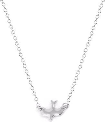24/7 Jewelry Collection Ketting Vogel - 45cm - Zilver