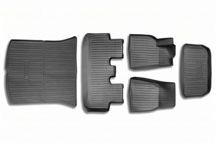 Tesla Model Y Juniper Standard Rubber Mattenset – Complete All Weather Vloermatten Set - Interieur Accessoires