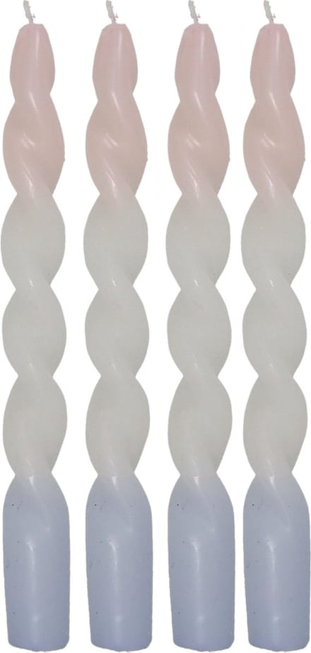 HD Collection Dinerkaars (set 4 Stuks) Twisted - Wax - Roze - 3 x 24 x 3 cm (BxHxD)