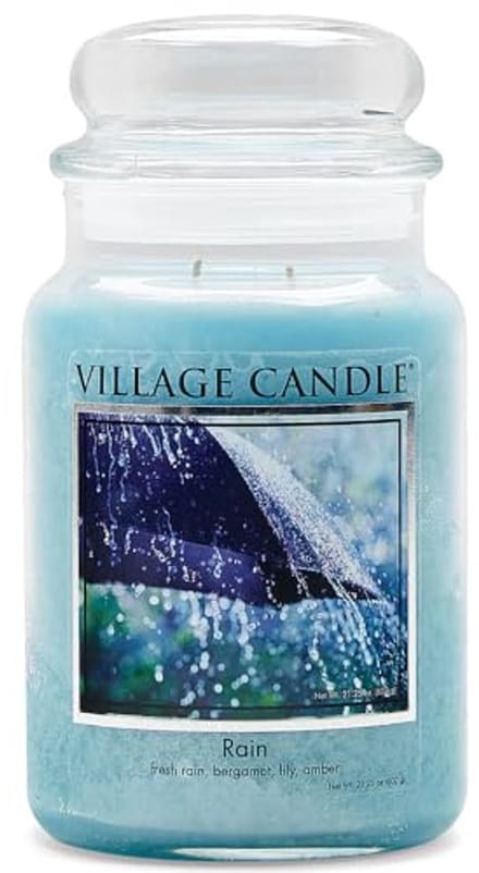 Scented Candle in Glass with 2 Wicks - Rain Scent - 737 g - Premium Quality