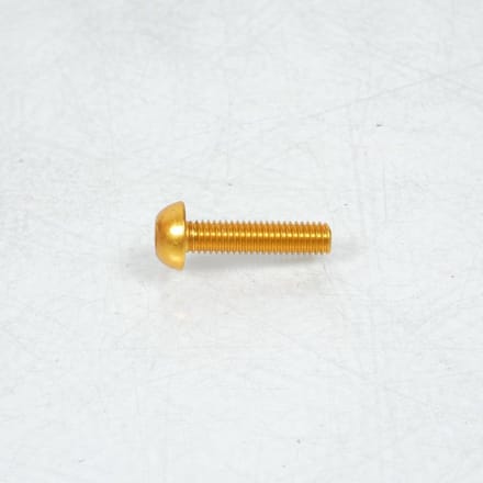 Vis Dôme BTR 5mm M6 pas 100 25mm annodisé Or 3AS Racing pour moto Neuf