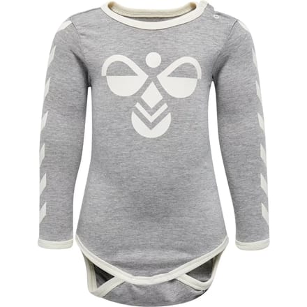 Hummel kinder-flipper-bodystocking met lange mouwen, grijs gemêleerd