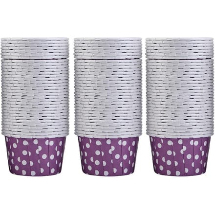 100 STUKS Mini Cupcake Vormpjes Papier Rond Cake Bakbekers Muffin Cases Thuisfeest Bruiloft Paars gray