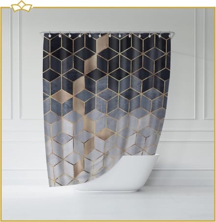 ATTREZZO® Douchegordijn Kubus - 180x180 cm