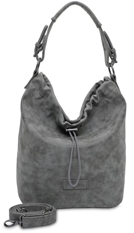 Fritzi aus Preußen Schoudertas Poppi04 Vintage Hobo Bag Anthra Donkergrijs