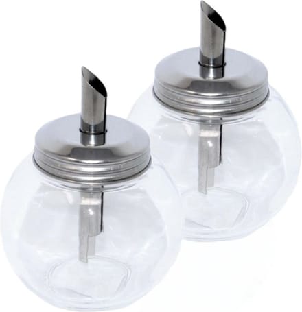 Concorde - Suikerpot/Suikerstrooier - 2x stuks - glas - 250 ml - 8 x 11 cm