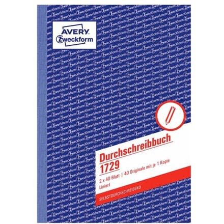 AVERY Zweckform Formularbuch 'Durchschreibebuch', A5