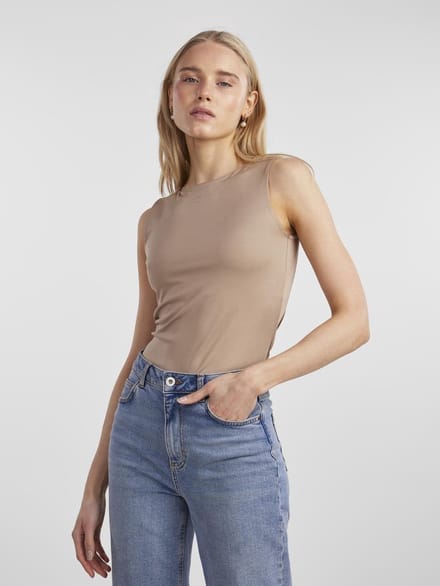 Pieces body hoge hals - Neja - XL - beige