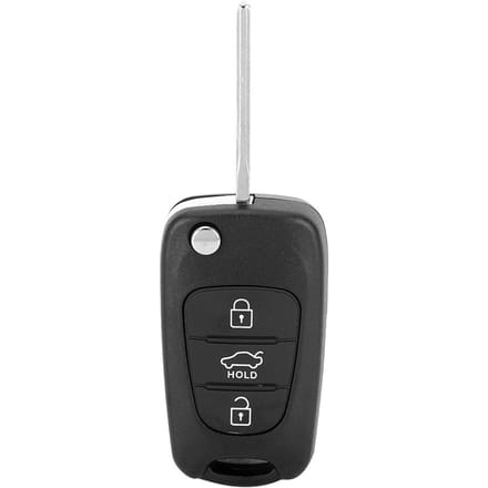 Auto Auto 3 Knopen Klapsleutel Fob Shell Case Zwart Vervanging Geschikt voor KIA Rondo gray