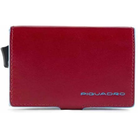 Kaarthouder Piquadro Blauw Vierkant Rood Leder - PP5472B2R-R