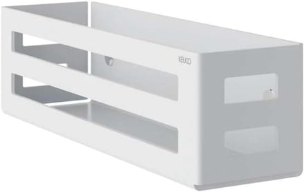 KEUCO Douchekorf 32 cm, Aluminium wit mat, Made in Germany, afneembaar, incl. schroeven en pluggen, Doucheplanchet voor boren