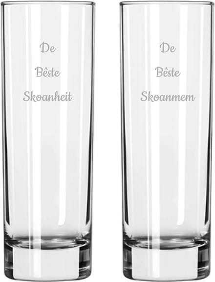 Gegraveerde longdrinkglas 22cl De Bêste Skoanheit- De Bêste Skoanmem