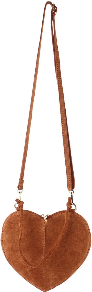 Giuliano lederen schodertas Calista - Suede - Made in Italy - Camel