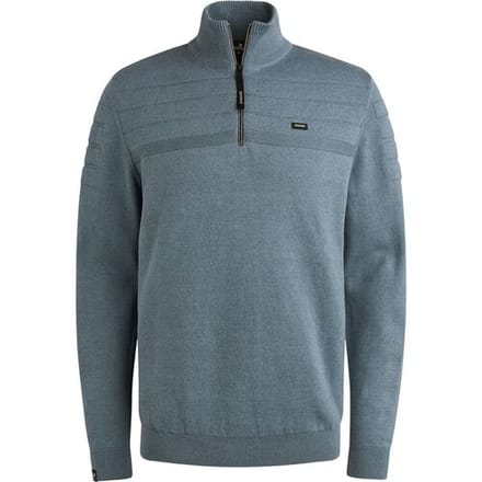Trui Vanguard Trui Half Zip Structuur Lichtblauw