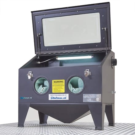 Datona® Straalcabine – 175 liter + 20kg glasparel - Zwart