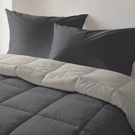 Byrklund Dekbed zonder overtrek Wash & Rest - 200x200 - 100% Polyester - Zand / Antraciet