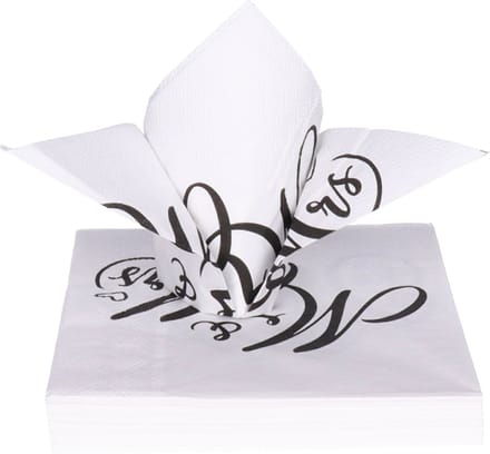 Ambiente Tafel diner servetten - Bruiloft/Huwelijk - 40x - 33 x 33 cm - Trouwen - Partners