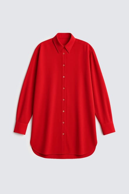 Touché Privé - Oversized crêpe blouse - Rood - Dames