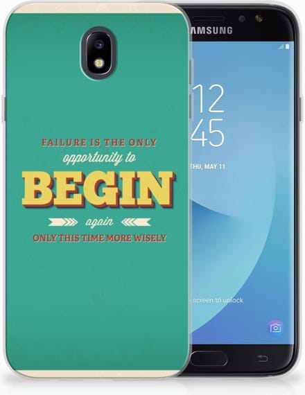 Samsung Galaxy J7 2017 | J7 Pro Siliconen hoesje met naam Quote Begin