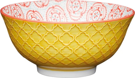 Kitchencraft Kom Yellow Floral 15,7 X 7,5 Cm Keramiek Okergeel