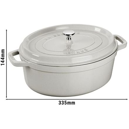 STAUB LA COCOTTE - Kookpot - Ovaal - 270mm - Gietijzer - Witte truffel