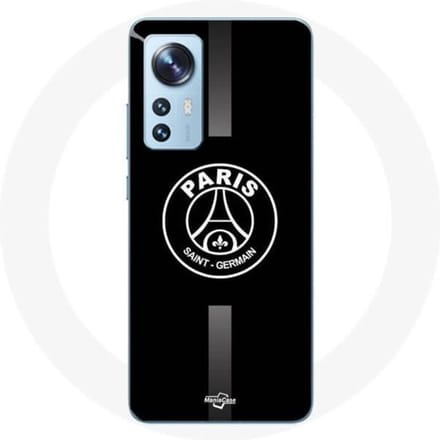 Coque - Xiaomi - 12X - Gris - Noir - Logo PSG Jordan gris